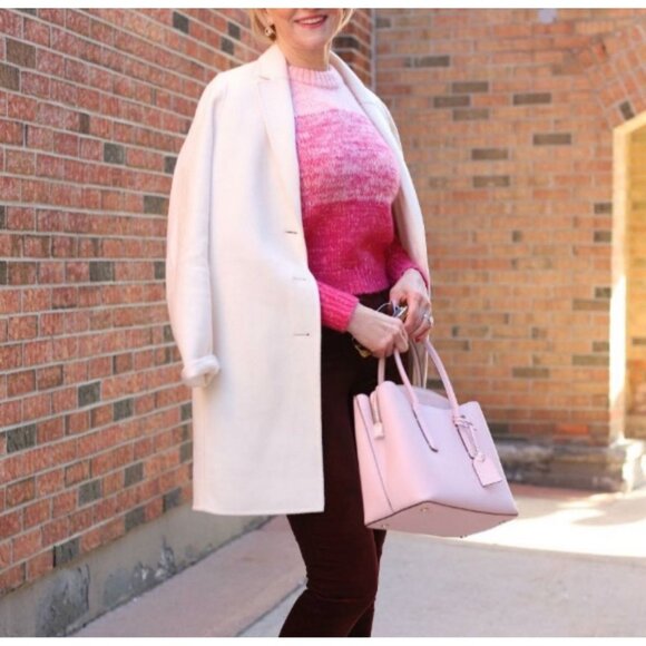 Banana Republic XS Petite Ombre Pink Wool Blend alpaca colorblock Sweater nwot - Picture 9 of 11